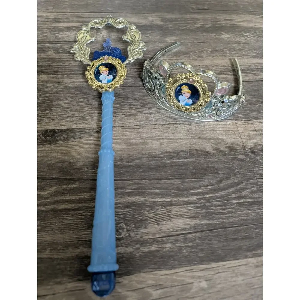 Disney Princess Rapunzel, Cinderella Elena Tiaras With Wands Costume Accessories